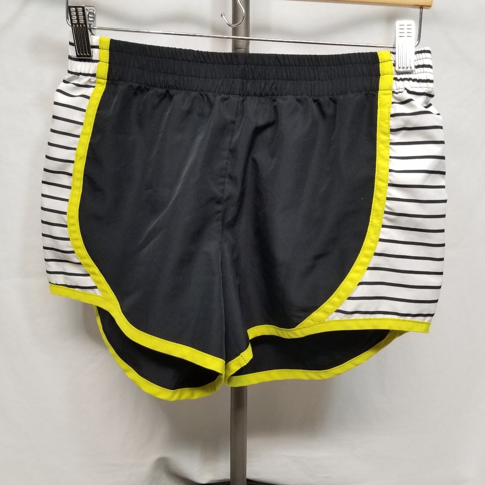 Mud Pie Black With Stripes Athletic Women's XS Activewear Elastic Waist Shorts